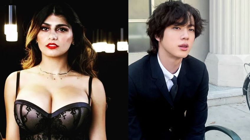 Jin de BTS conquista a Mia Khalifa, la actriz le declara su amor en VIDEO