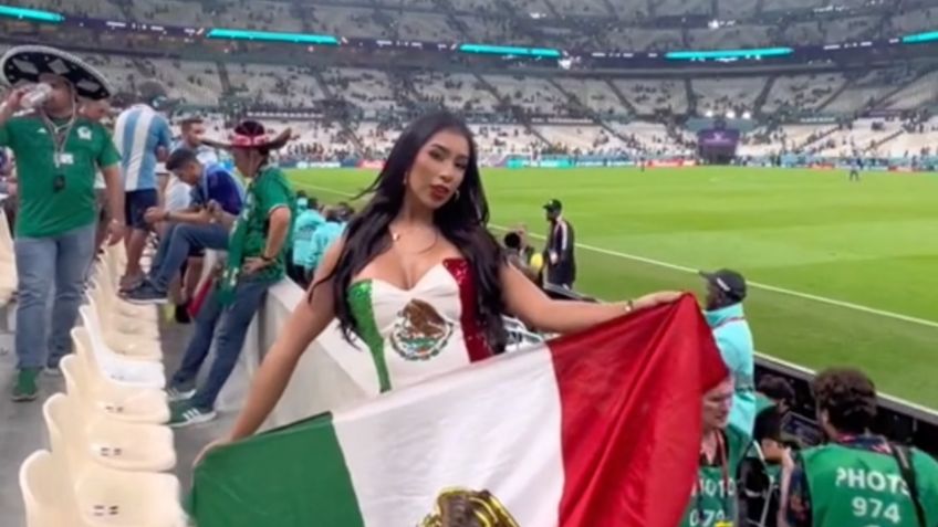 Desde la cancha, Jenny Martínez enamora como la aficionada más hermosa de la selección