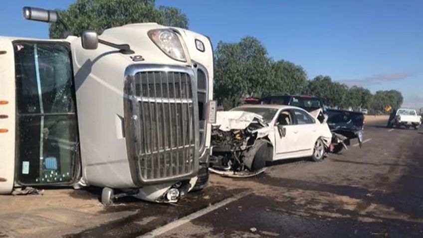 Burro se atraviesa en carretera provocando aparatoso accidente