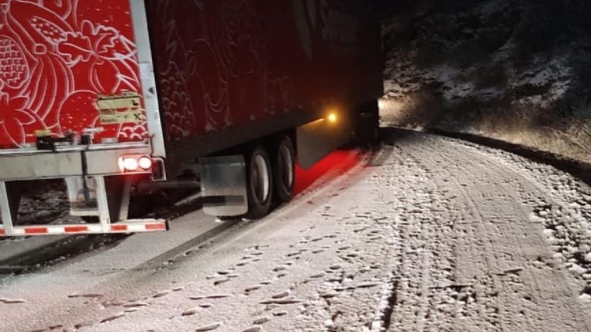 En FOTOS: una intensa nevada en Sonora provocó estragos, derrapes y cierres en las carreteras