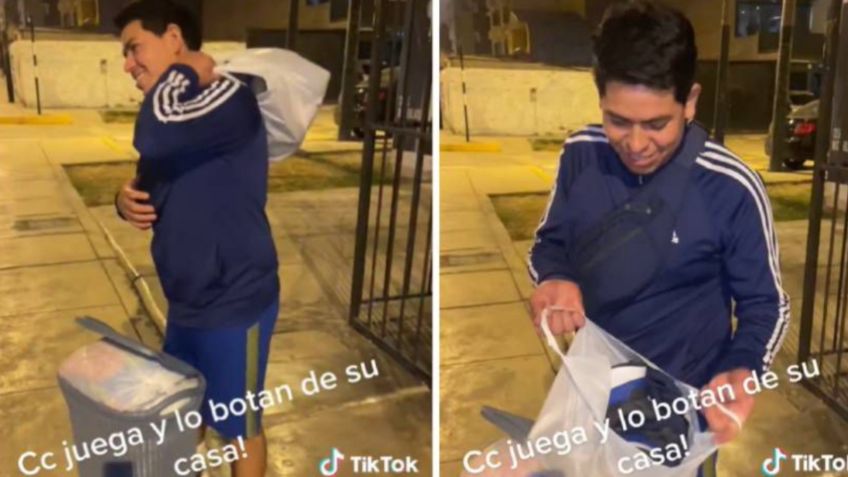 Joven sale a jugar futbol y al volver a su casa encuentra sus cosas en la calle