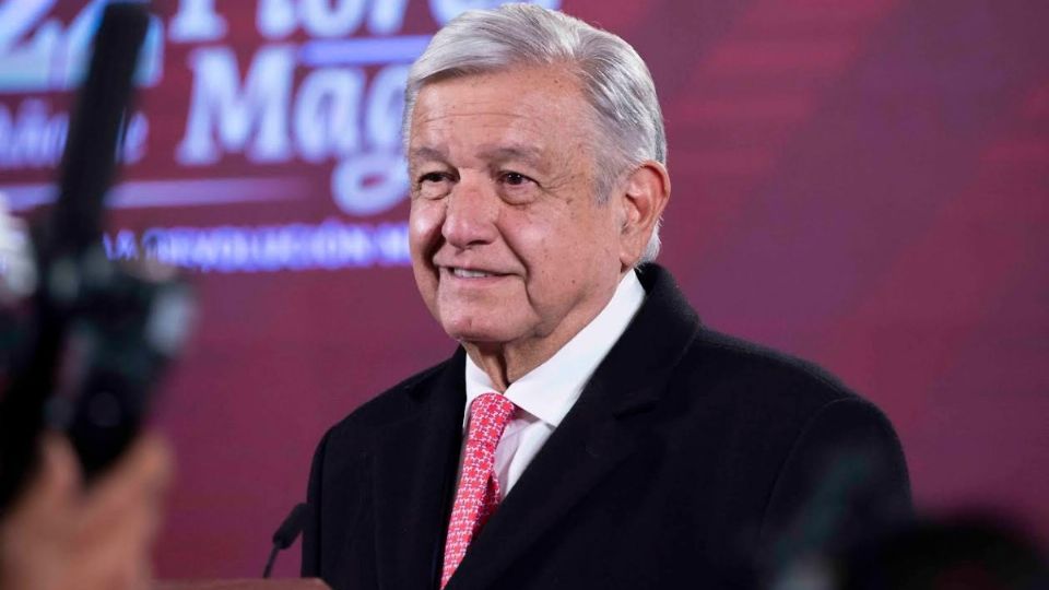 AMLO durante una de sus conferencias matutinas en Palacio Nacional.