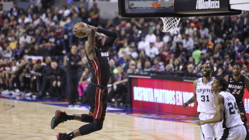 Entre clavadas y fantasía, Miami Heat vence a los Spurs de San Antonio en la Arena Ciudad de México