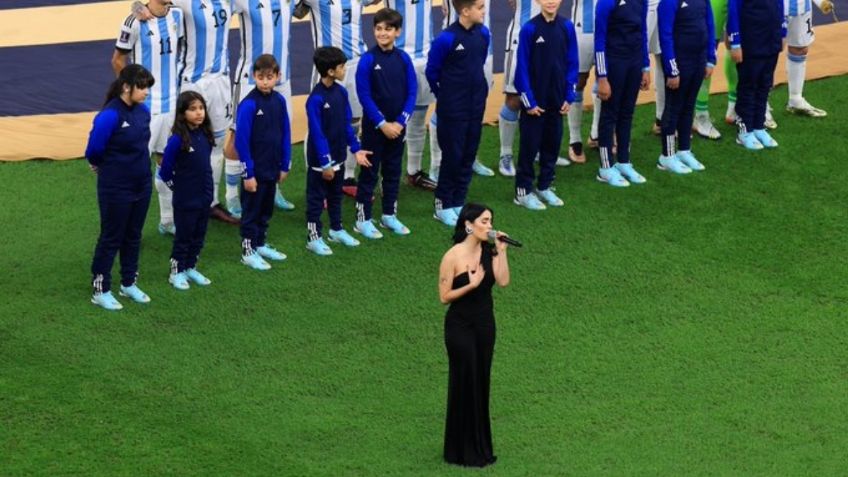 VIDEO: así entonó Lali Espósito el himno argentino en la final del Mundial