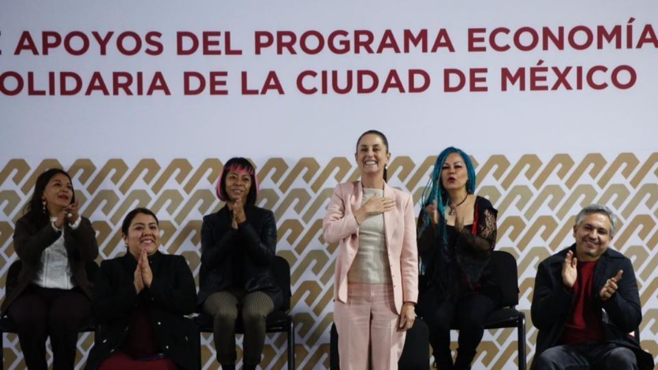 Claudia Sheinbaum en la última entrega de apoyos económicos a cooperativas de 2022