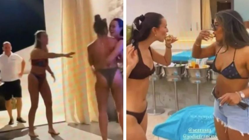 FOTOS: la fiesta en bikini con la que rompieron las reglas en Qatar las esposas de los futbolistas de Gales