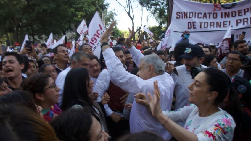 Poligrama: Claudia Sheinbaum destaca en marcha de AMLO por su cercanía con el presidente