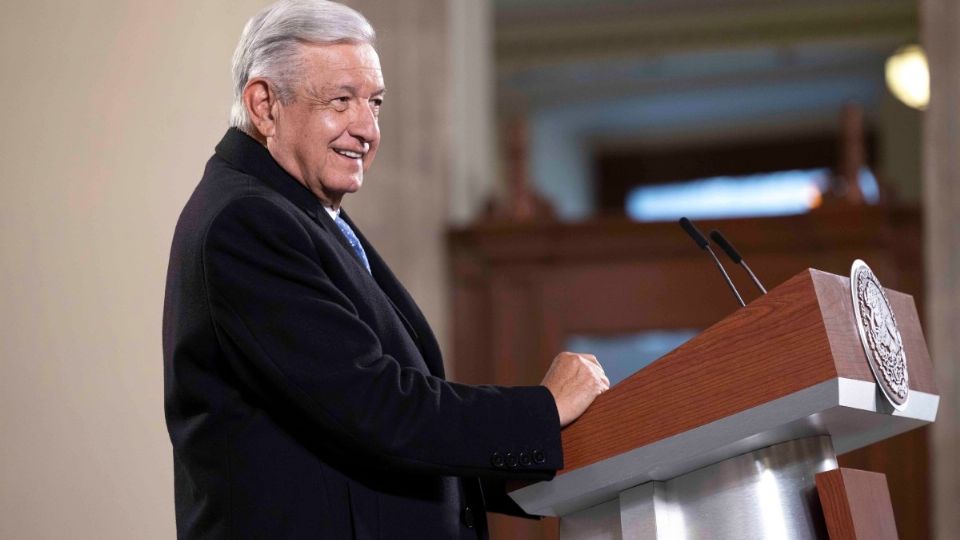 El presidente López Obrador durante una de sus conferencias en Palacio Nacional.