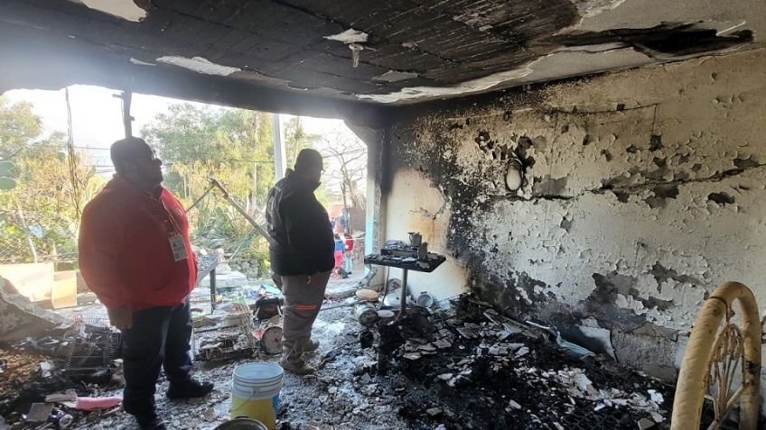 Otra vez en San Juan Ixhuatepec: las impactantes fotos de una explosión que dejó una familia herida