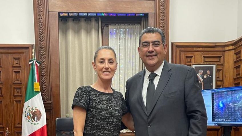 Claudia Sheinbaum sostiene reunión con el nuevo gobernador de Puebla