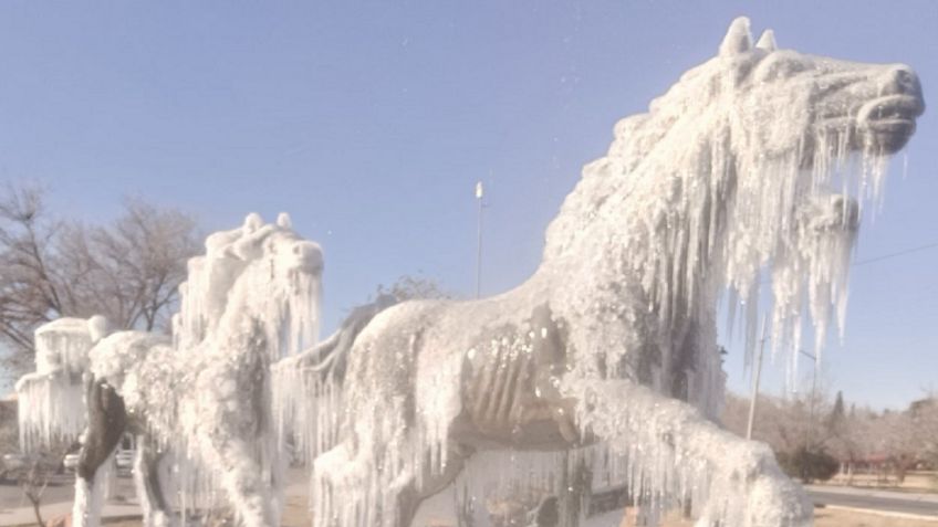 Chihuahua está congelado y aquí las imágenes más desconcertantes del hielo en las calles