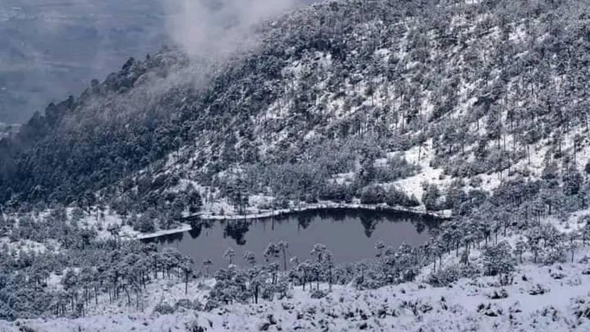 Veracruz: así luce Cofre de Perote tras su primera nevada de la temporada