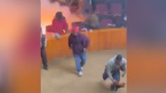 VIDEO: el aterrador momento en que estalla una granada durante una pelea de gallos en Hidalgo