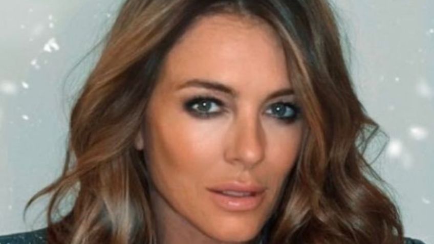 Elizabeth Hurley sacudió la red con un entallado y escotado look