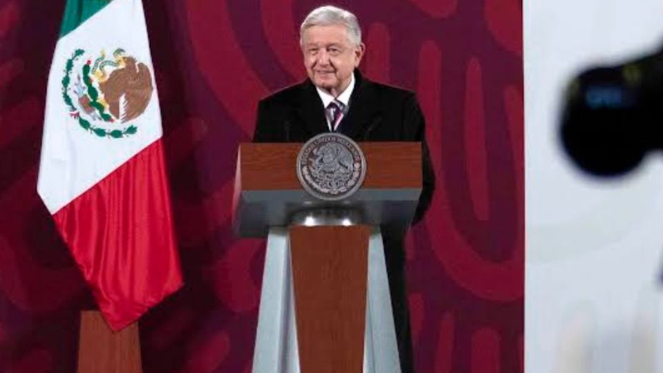 AMLO durante una de sus conferencias matutinas en Palacio Nacional.