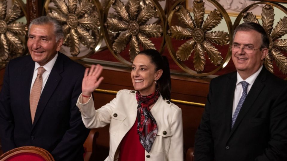 Adán Augusto López, Claudia Sheinbaum y Marcelo Ebrard.