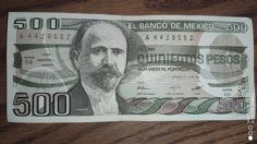 FOTOS | Este antiguo billete de 500 pesos con la imagen de Francisco I. Madero se vende en 40 mil pesos