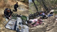 Policías se encuentran narcocampamento con equipo táctico mientras realizaban un recorrido