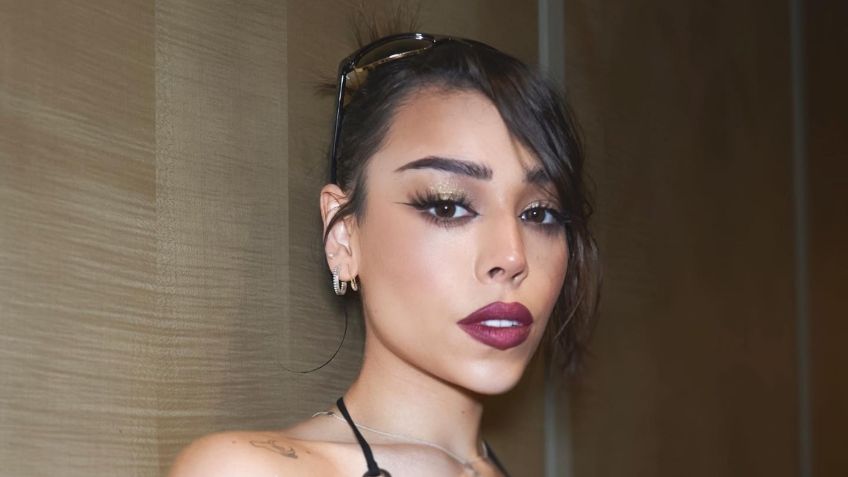 Danna Paola se corona como la más bella con top negro y pantalón abierto