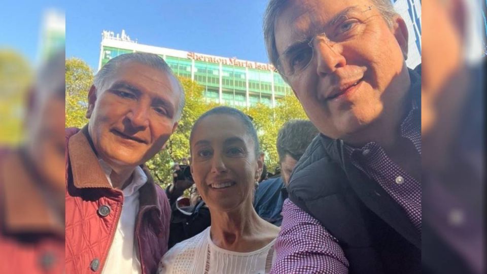 Adán Augusto, Claudia Sheinbaum y Ebrard son las llamadas 'corcholatas'.