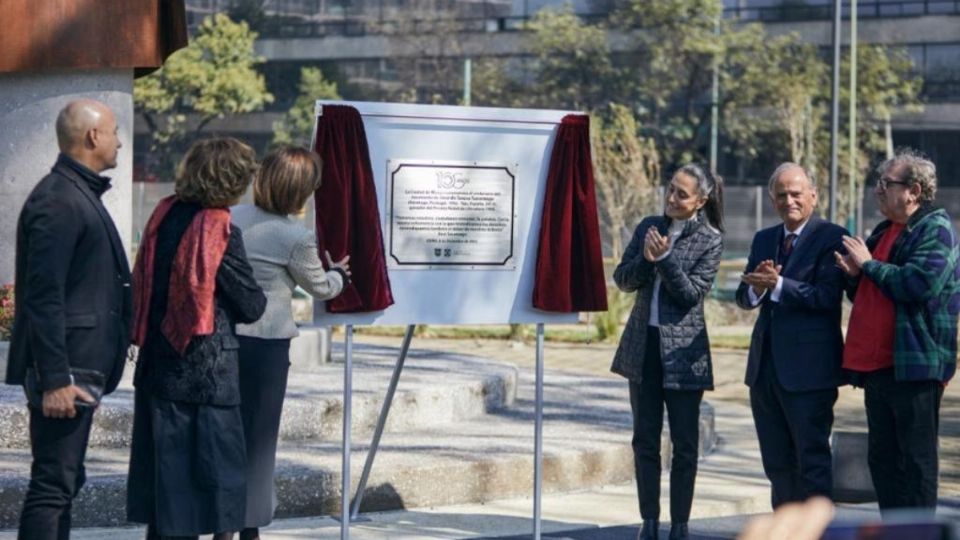 Claudia Sheinbaum encabezó la inauguración de la Plaza en honor a Saramago