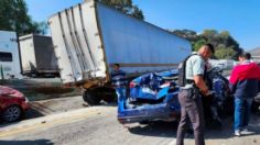 Fuerte accidente en la México-Querétaro: un tráiler sin frenos provocó choque múltiple