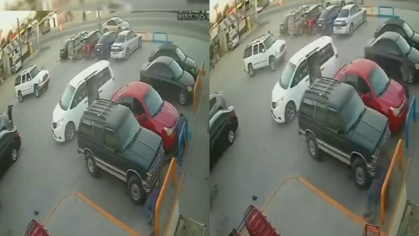 Sonora: Así fue el MOMENTO EXACTO de una balacera en estacionamiento de frutería en San Luis Río Colorado