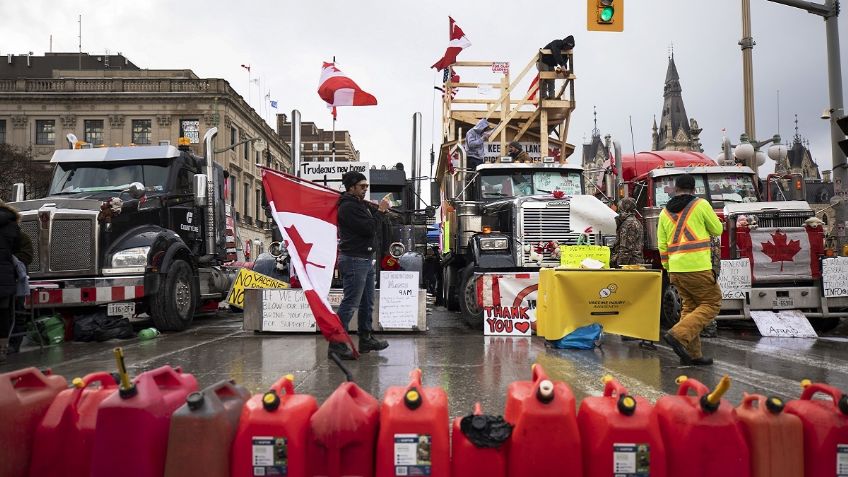 Protestas de camioneros canadienses se replican en países de la Unión Europea