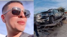 "Me da tristeza": Eduin Caz muestra fuertes daños en su camioneta tras brutal accidente en Culiacán