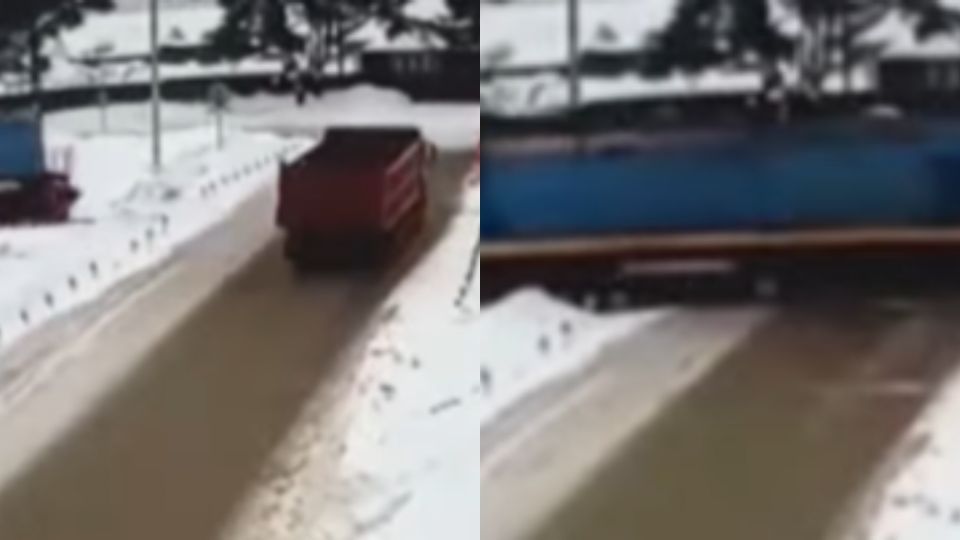 El choque quedó grabado en una cámara de vigilancia 
(Foto: Instagram)