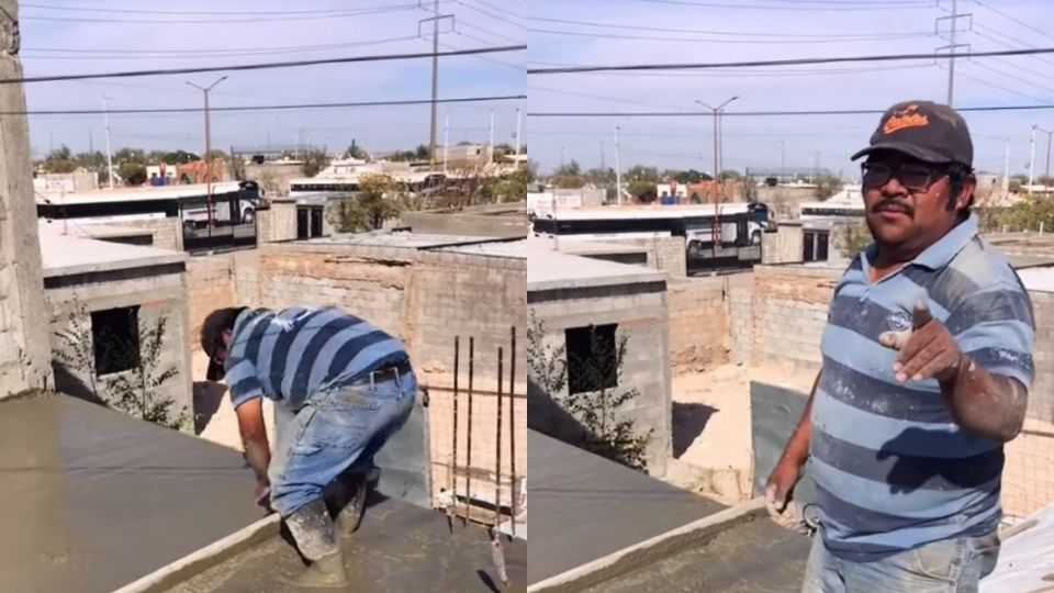 El albañil sorprendió a todos los internautas con su mensaje (Foto: Captura de pantalla)