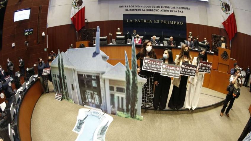 Panistas toman tribuna y frenan sesión del Senado, exigen debate por hijo del presidente AMLO