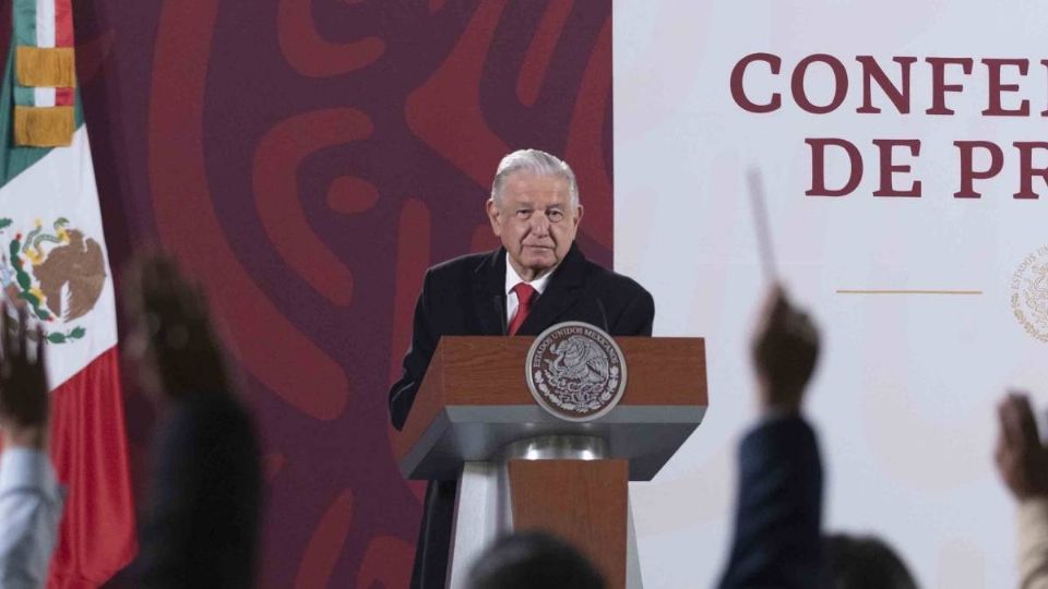 AMLO durante la conferencia de prensa Mañanera. Foto: Presidencia