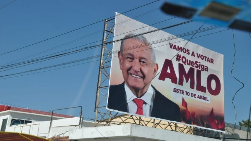 INE investiga aparición de espectaculares promocionando a AMLO en Tamaulipas