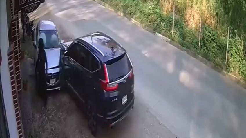 Policía es atropellado por auto fuera de control en carretera de Veracruz: VIDEO FUERTE