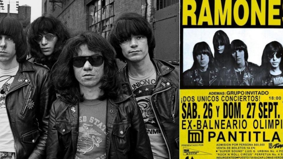 Imagen del flyer de la tocada de The Ramones en México. Foto: Especial