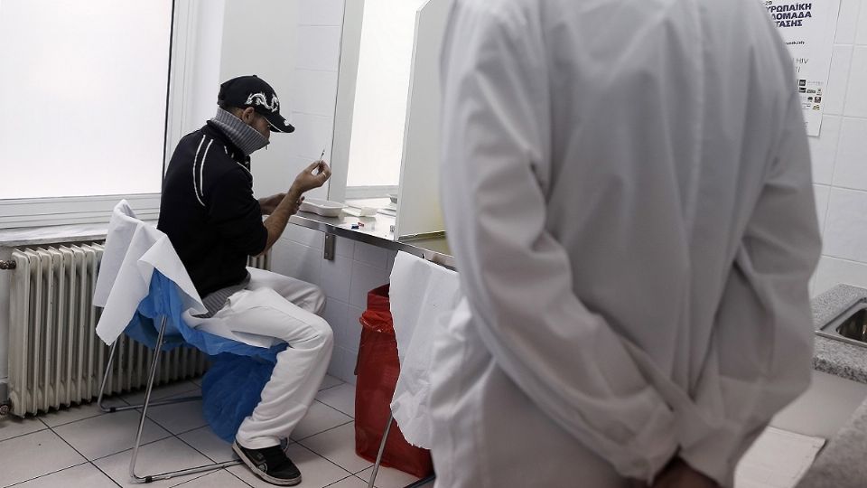 Una sala para drogadictos en el barrio de Harlem Este, en Nueva York (Foto: AP)