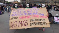 Mujeres sobrevivientes a ataques con ácido alistan protesta frente a Palacio Nacional el domingo 20 de febrero