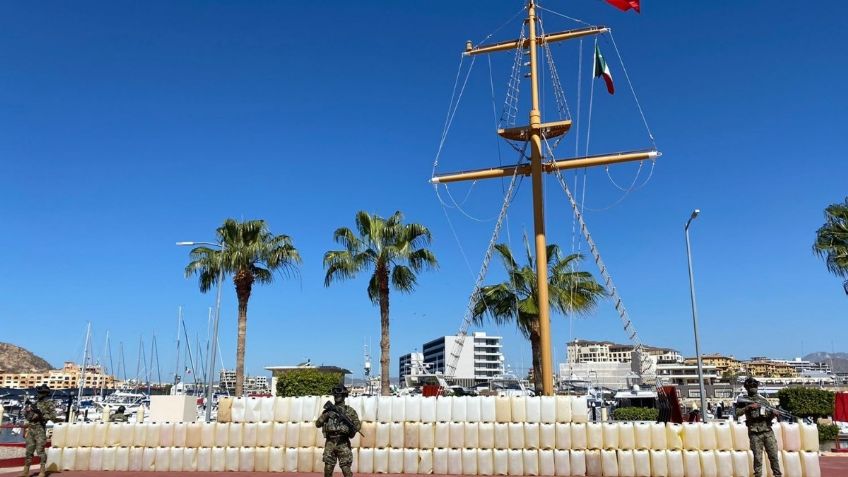 Semar decomisa 3 toneladas de clorhidrato de cocaína y 5 mil litros de combustible en el Mar de Cortés | VIDEO