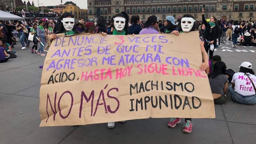 Mujeres sobrevivientes a ataques con ácido alistan protesta frente a Palacio Nacional el domingo 20 de febrero