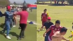 Partido de futbol en Tlaxcala termina en pelea campal; cortan transmisión en vivo | VIDEO