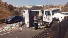 Edomex: Camión de basura se impacta contra muro de contención y deja un saldo de 2 muertos en la Champa-Lechería