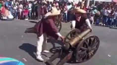 El terrible momento en que un cañón explotó en la mano de un hombre en carnaval de Huejotzingo, Puebla | VIDEO