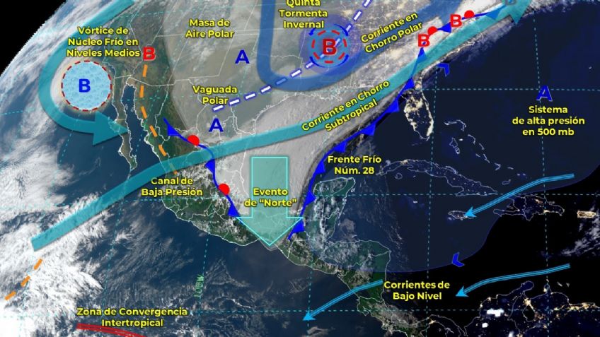 Frente Frío 28: Estos son los estados que tendrán intensas lluvias que podrían ocasionar deslaves e inundaciones