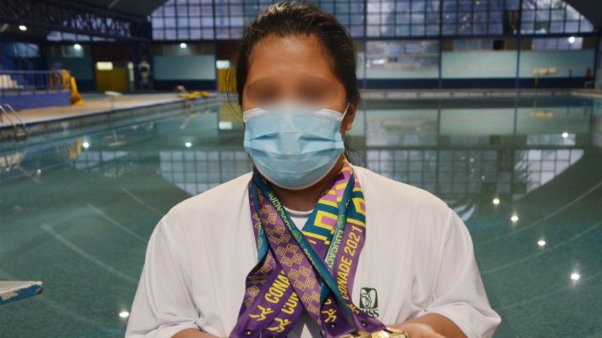 Atleta de 13 años que entrena en el IMSS logra ser multimedallista paranacional en natación