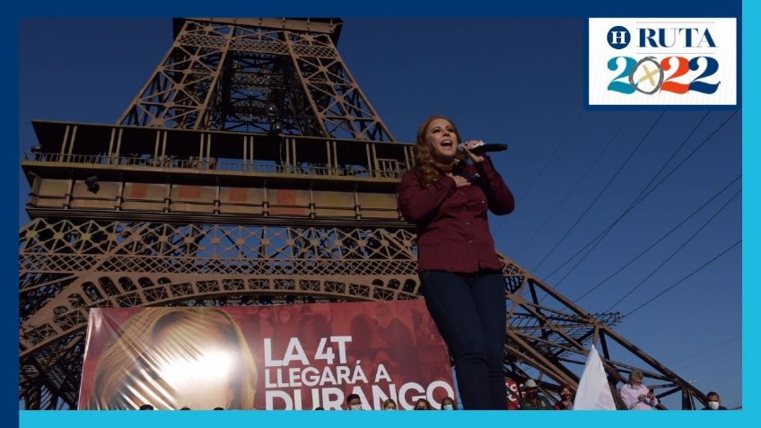 Precandidata de Morena en Durango cierra precampaña en Torre Eiffel