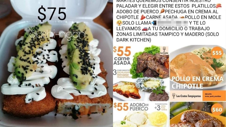 En redes sociales, principalmente, se anuncian diferentes negocios, en todas las entidades del país, que venden alimentos variados y a precios bajos, pero sólo con entrega a domicilio, pues carecen de instalaciones para recibir clientes, como un restaurante formal. (Foto: Captura)