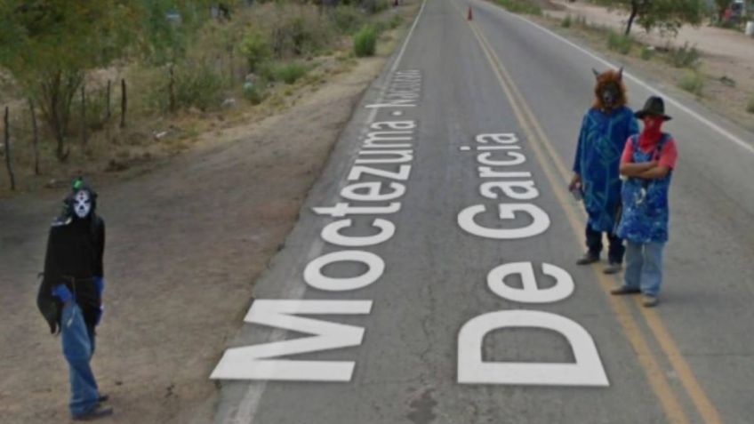 Google Maps capta a misteriosos hombres con espeluznantes máscaras en carretera mexicana