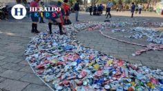 Scouts de Michoacán reactivan actividades y forman flor de lis de aluminio