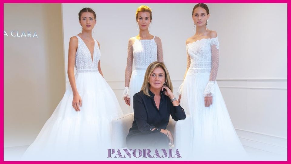 De los talleres de Rosa Clará salieron los vestidos de novia para Paulina Rubio, Paula Echevarría, Marie Chevallier (Arte: Christian Chacón)